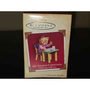 Vintage 2004 Hallmark Ornament “My Fourth Christmas” Childs Age Collection C130s